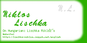 miklos lischka business card